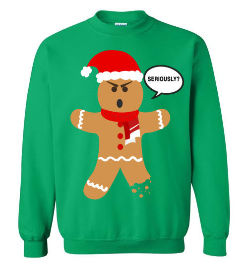 Ugly Christmas Sweater - Gingerbread Man Seriously? – oTZI Shirts