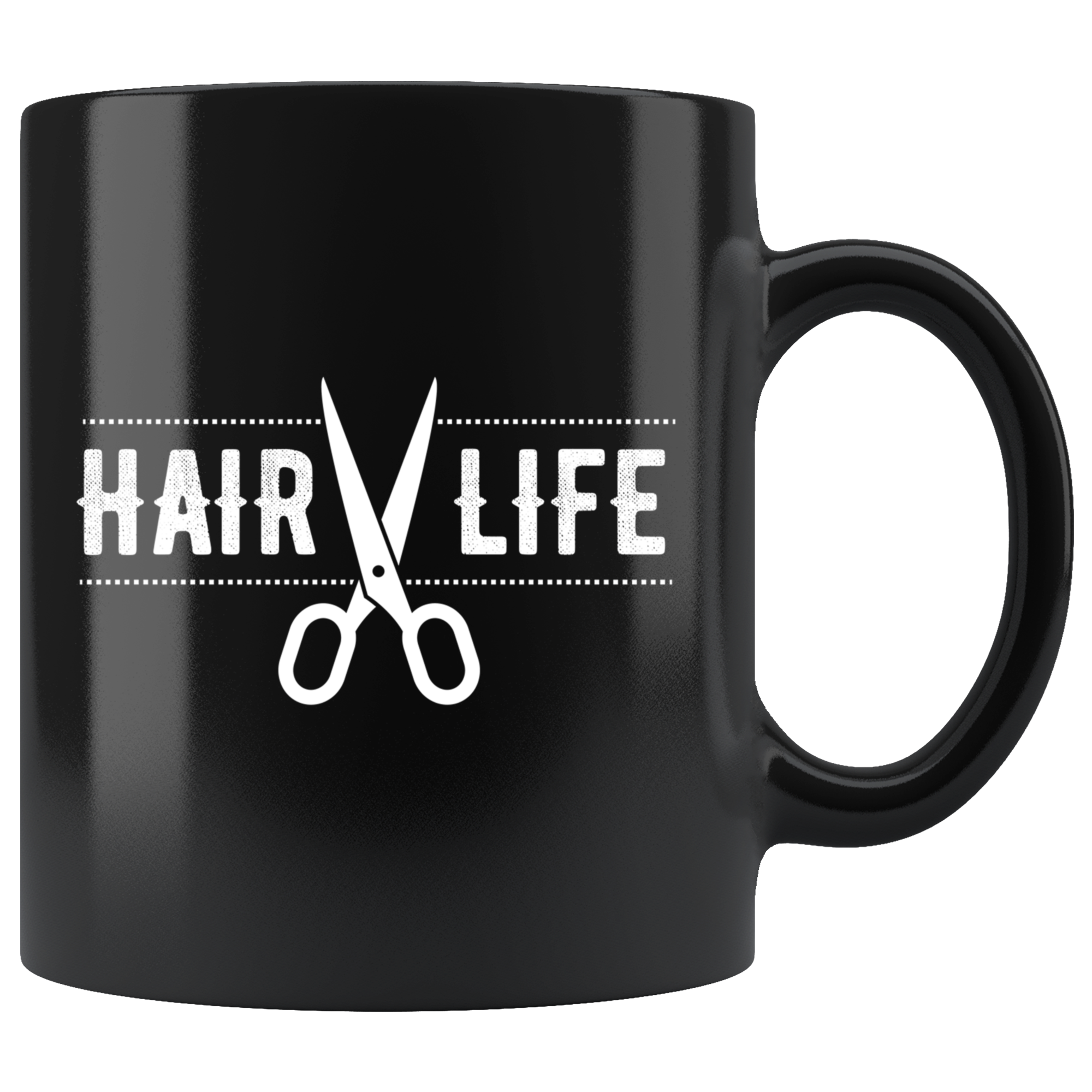 Hair Life 11oz Black Mug