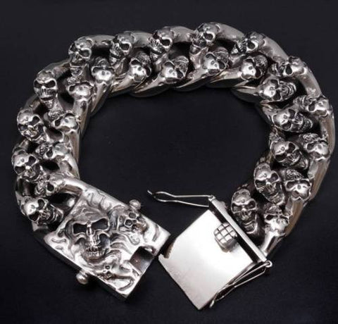 925 skull bracelet