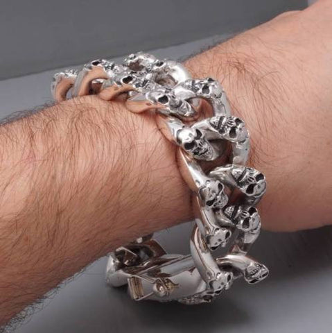 big silver bracelets