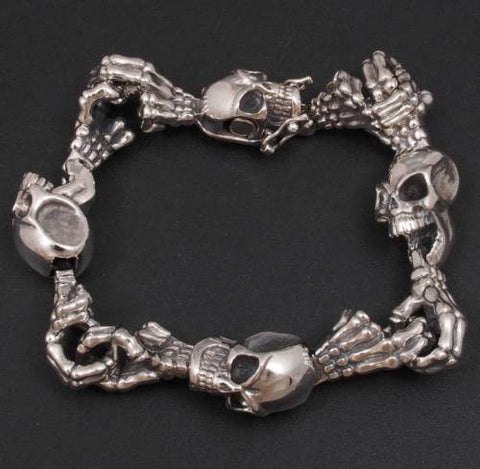 925 skull bracelet