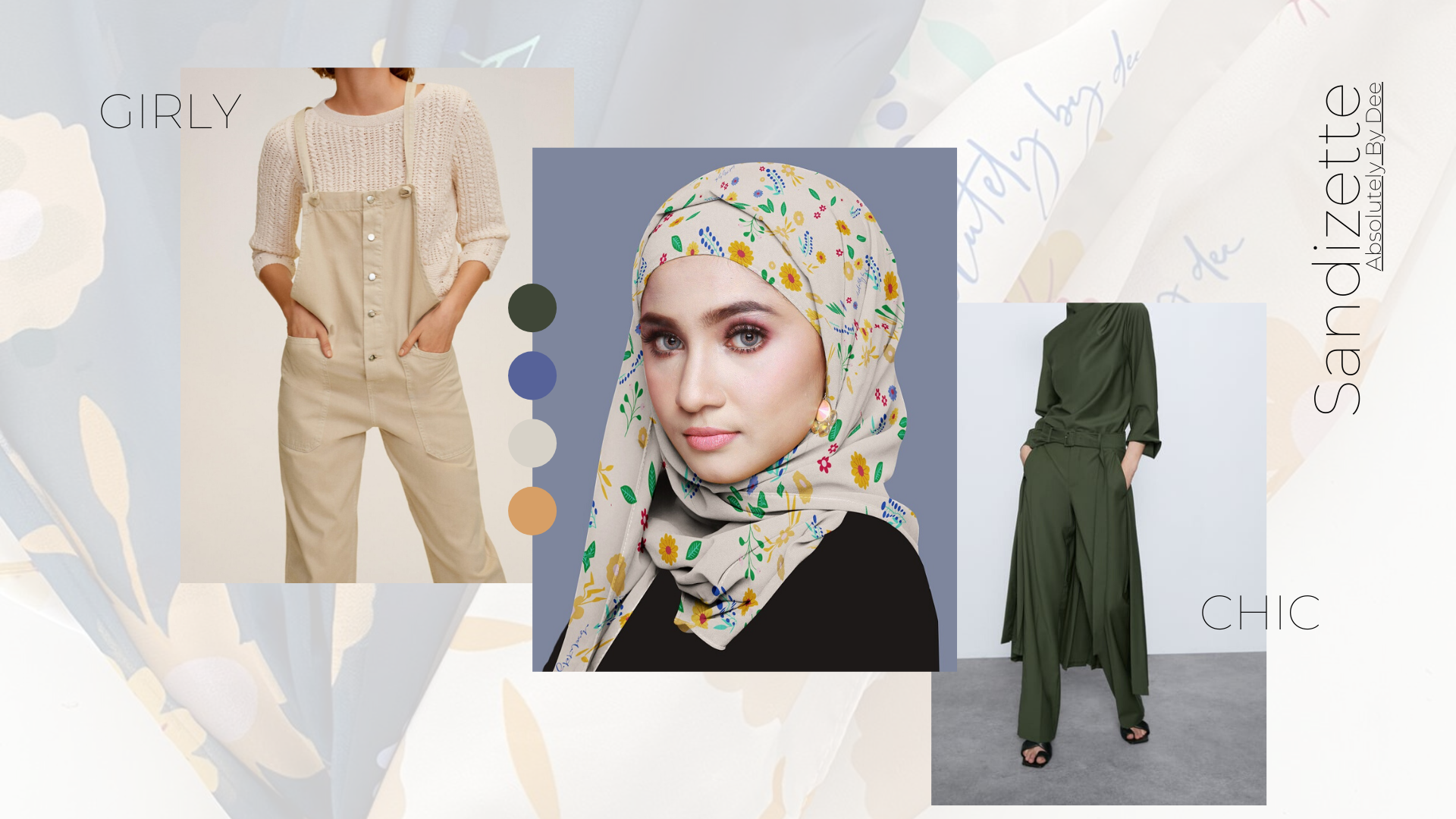 acupofdee, bloom, florals, hijab, modest fashion, style tip, lookbook, sandizette, jumpsuit,
