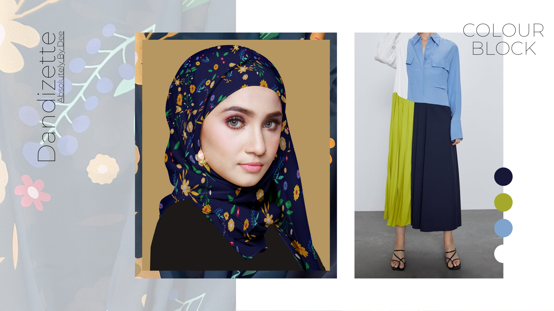 acupofdee, bloom, florals, hijab, modest fashion, style tip, lookbook, dandizette, colour block