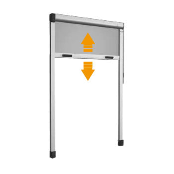 Mosquitera Enrollable Vertical 2 en 1, para Ventanas, Producto Terminado,  100 x 140 cm