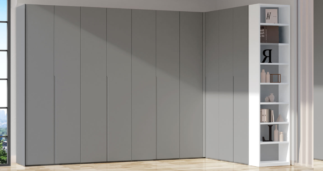 Armario con puertas correderas Slide (L x An x Al: 50 x 120 x 204 cm,  Blanco)