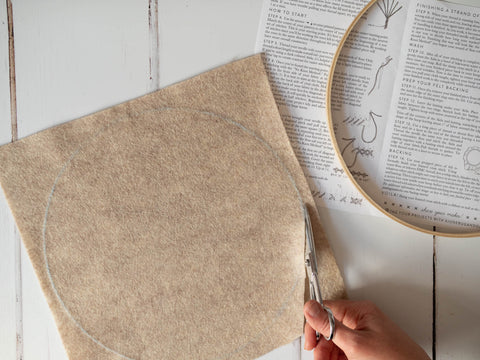 How to finish a cross stitch project in an embroidery hoop - Ysolda
