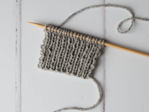 wrong side of half twisted rib swatch