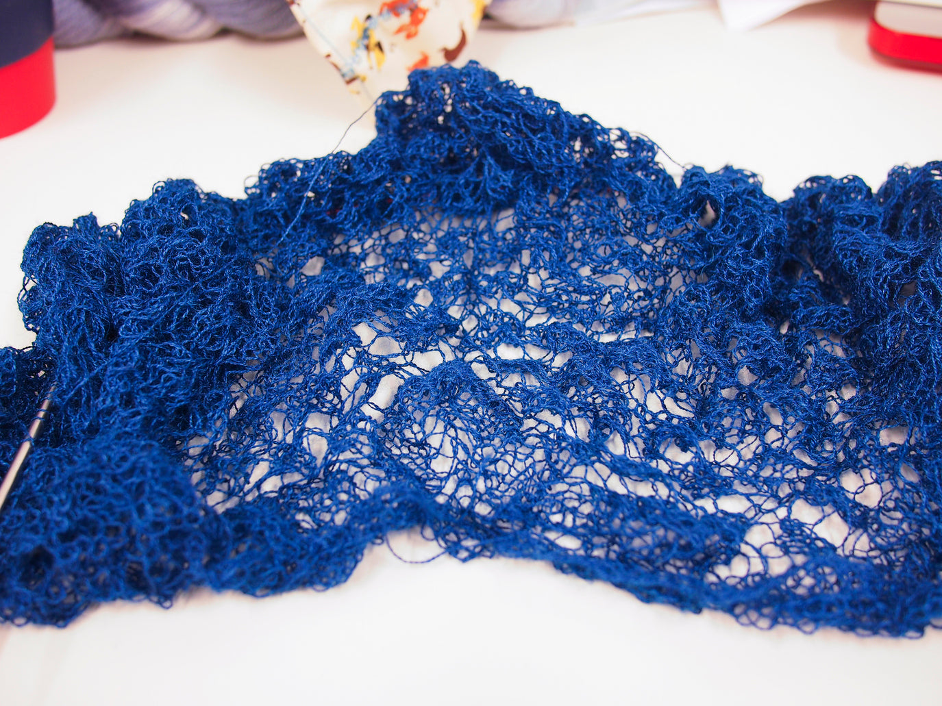 How to block lace knitting - Gathered