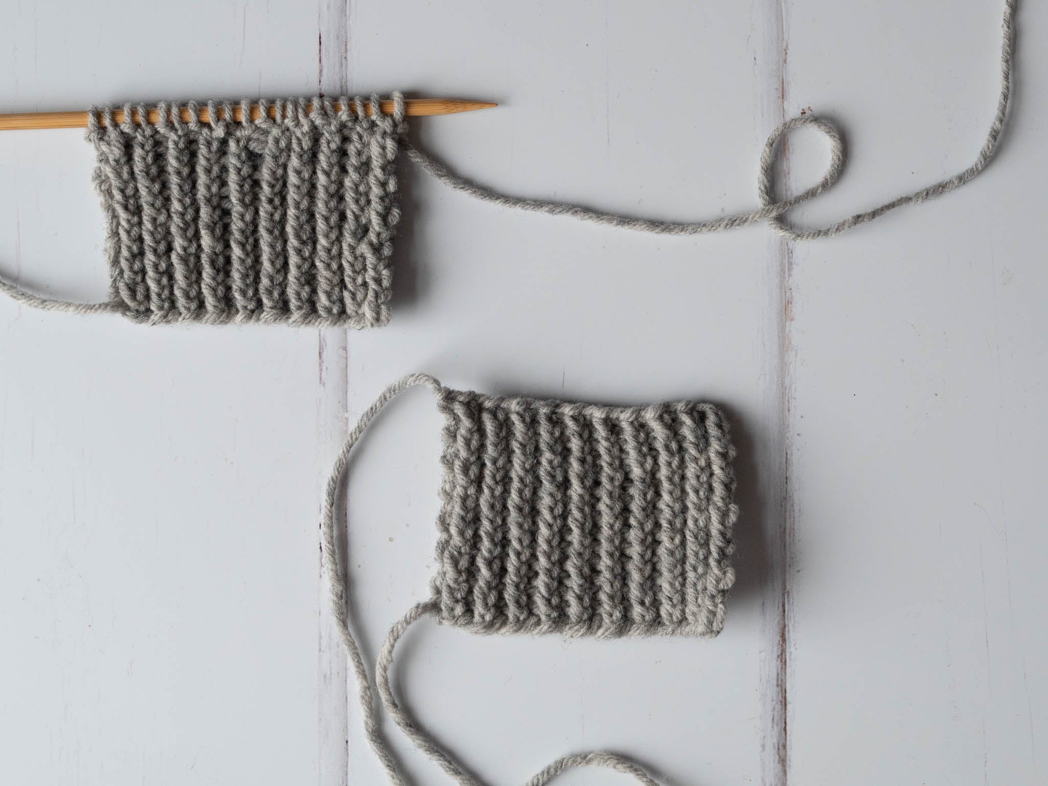 How to knit twisted rib, step by step tutorial