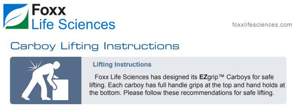 Carboy Lifting Tips by Foxx Life Sciences