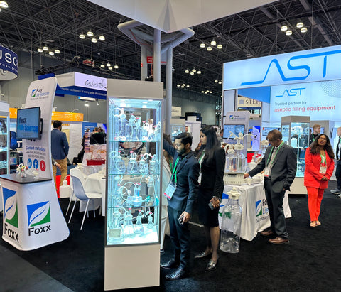Foxx Life Sciences exhibited innovative bottle and flask assemblies, along with Versacap at Interphex 2023
