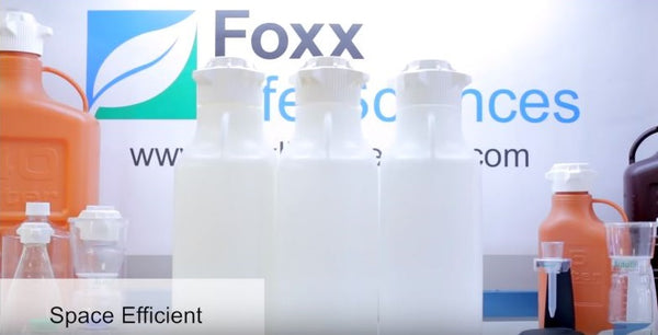 Space Efficient lab Carboys by Foxx Life Sciences