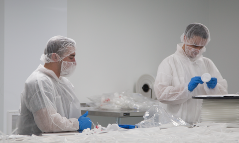 Cleanroom in use