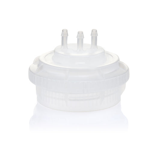 EZBio® GL45 Open Cap & Molded 3x 1/8" HB, Natural Polypropylene (PP) for Plastic Bottles