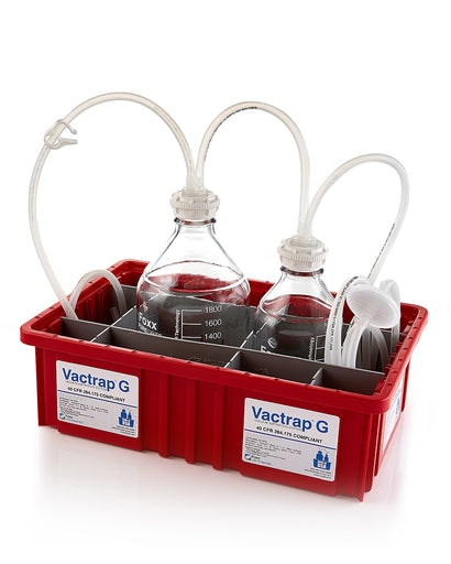 Vactrap G 2l 1l Glass Bottles Red Bin Gl45 Cap W 1 4 Id Tubing Shopfls