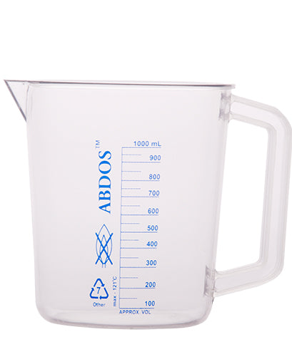 Abdos Printed Beakers Without Handle Tpx Polymethyl Pentene Pmp 100 Shopfls