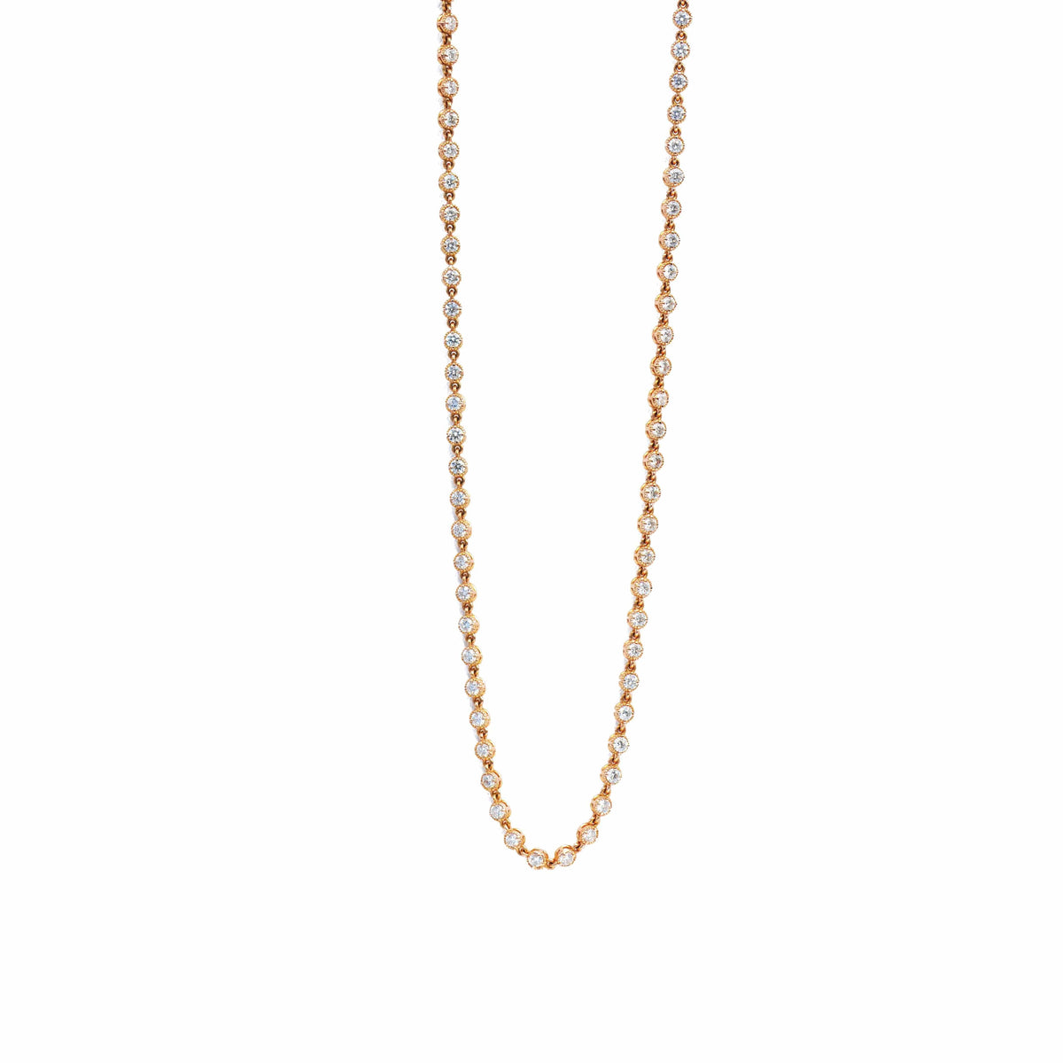 Gold Chain Necklace - African Bead Chain - 18-karat Yellow Gold Chain 20