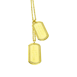 dog tags with diamonds