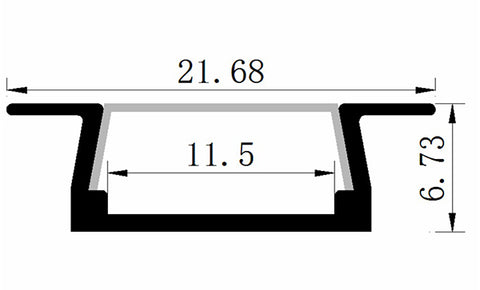 Dimensiones de la barra de luces LED