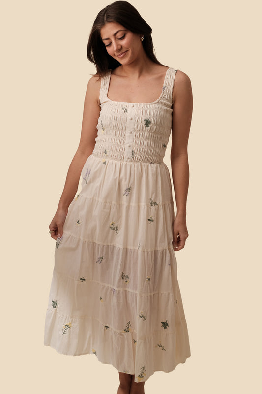 Bailey Rose Daisy Summer Floral Lace Trim Maxi Dress – Momni Boutique