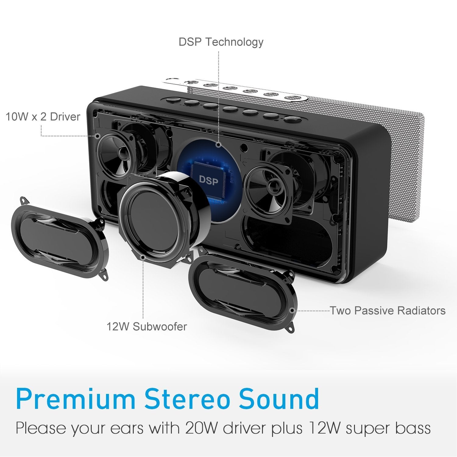 doss sound box volume