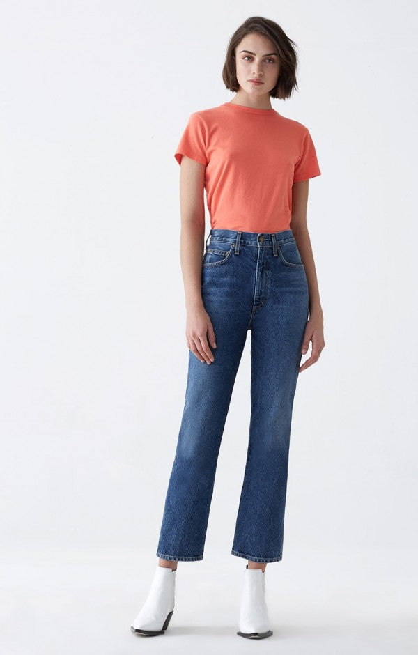 high rise kick pinch waist jeans