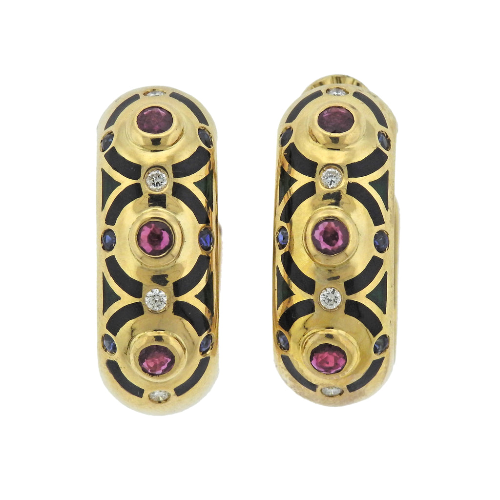 cartier ruby diamond earrings