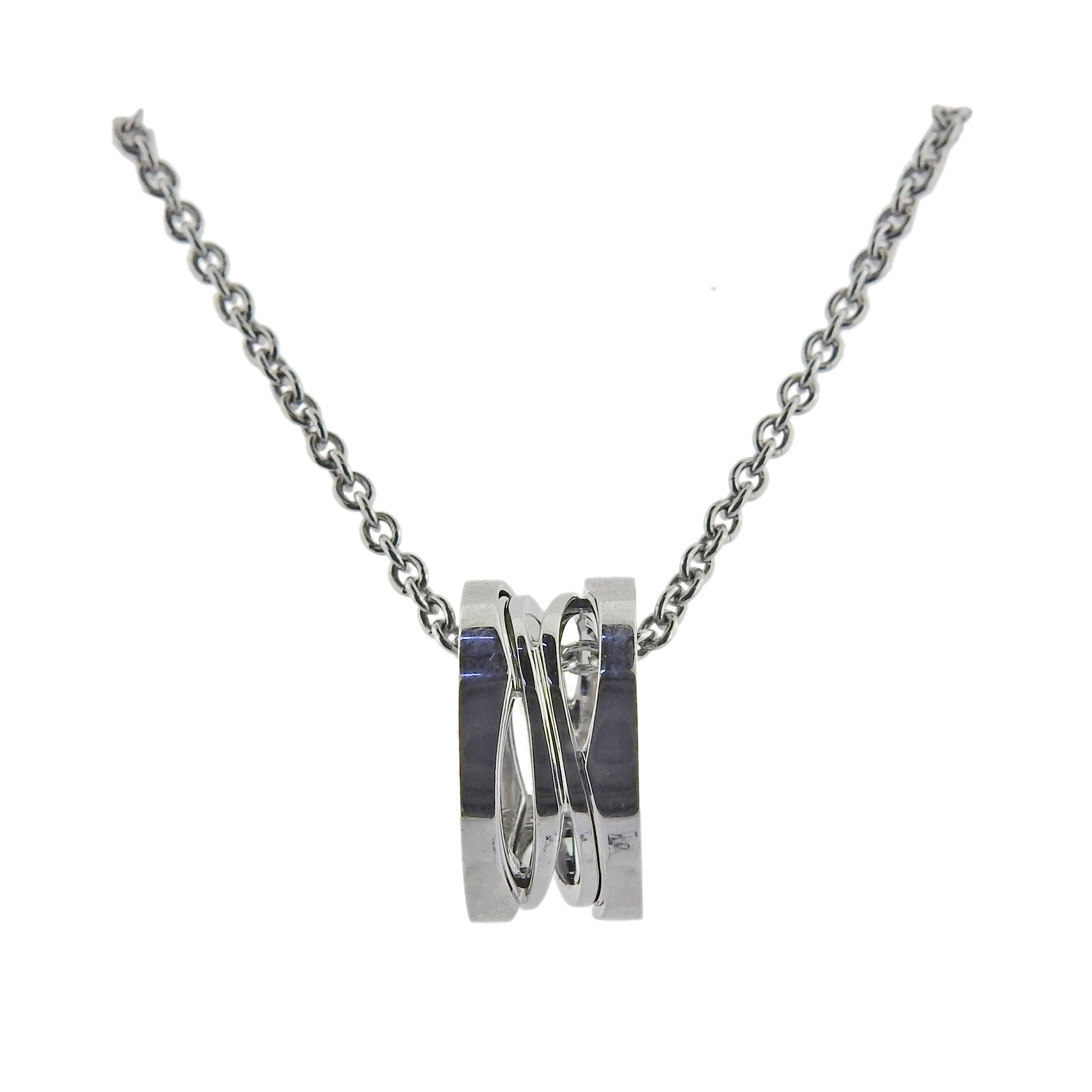 Bulgari  White Gold Pendant Necklace – Oak Gem