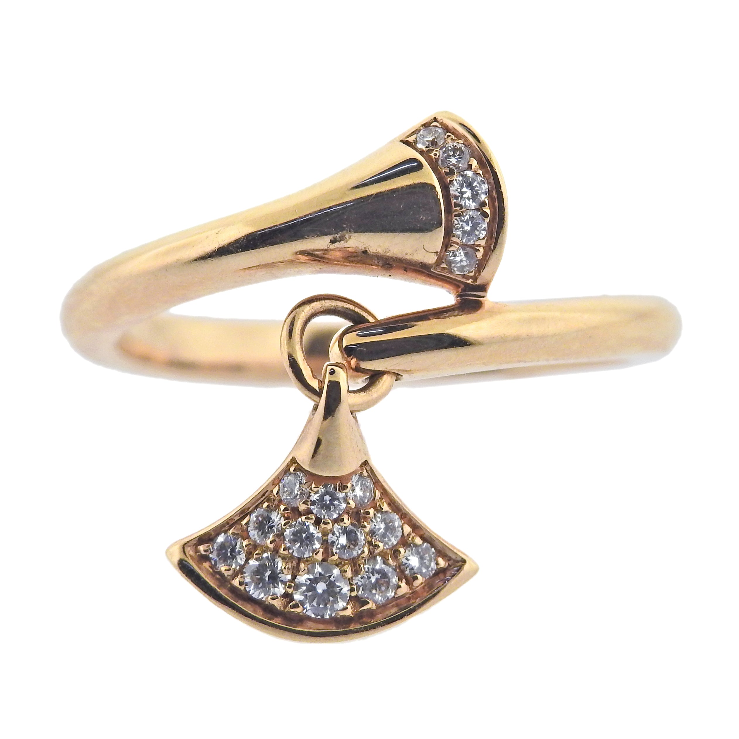 Bulgari Diva's Dream Diamond Rose Gold Charm Ring – Oak Gem