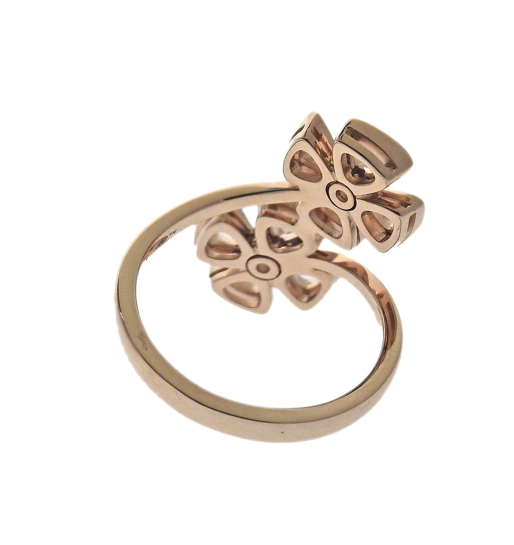 Bulgari Fiorever Rose Gold Diamond Flower Ring – Oak Gem