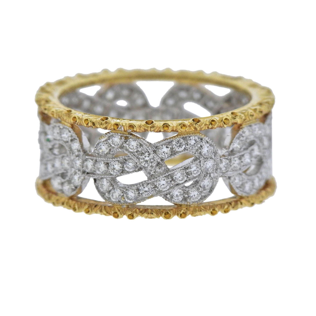 Buccellati Eternelle Openwork Ring 1CTW Diamonds