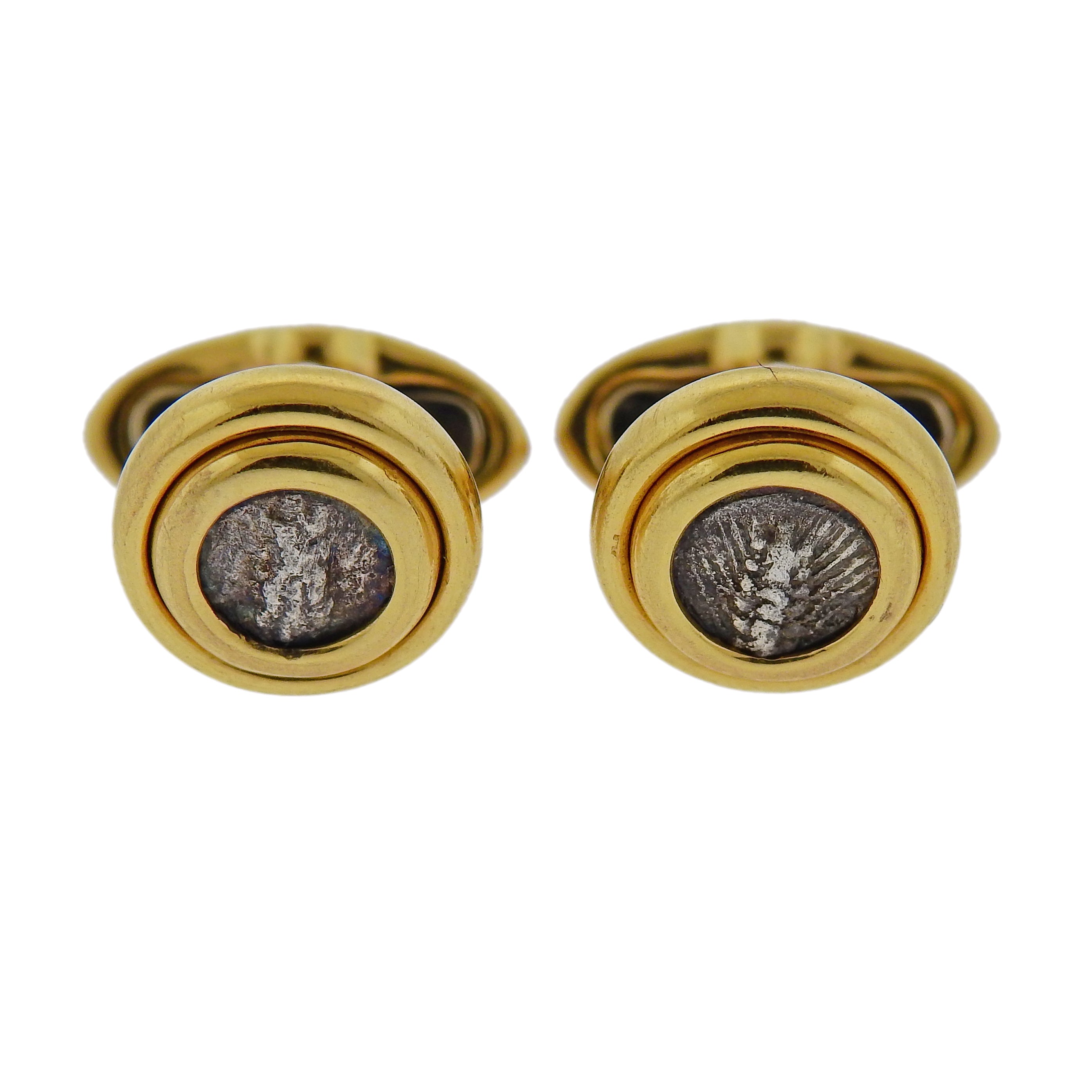 bulgari monete cufflinks