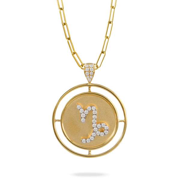 Doves by Doron Paloma Diamond Dog Tag Yellow Gold Pendant | Giving Tree Gallery