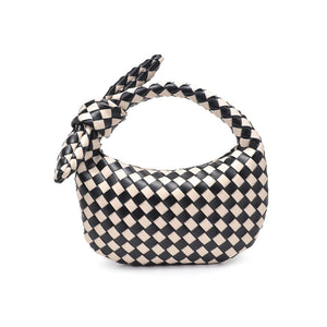 Lizbeth Woven Knot Clutch - Check - BIRD BEE
