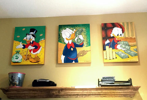 Scrooge Mcduck Counting Money – VICTOR MINCA FINE ART