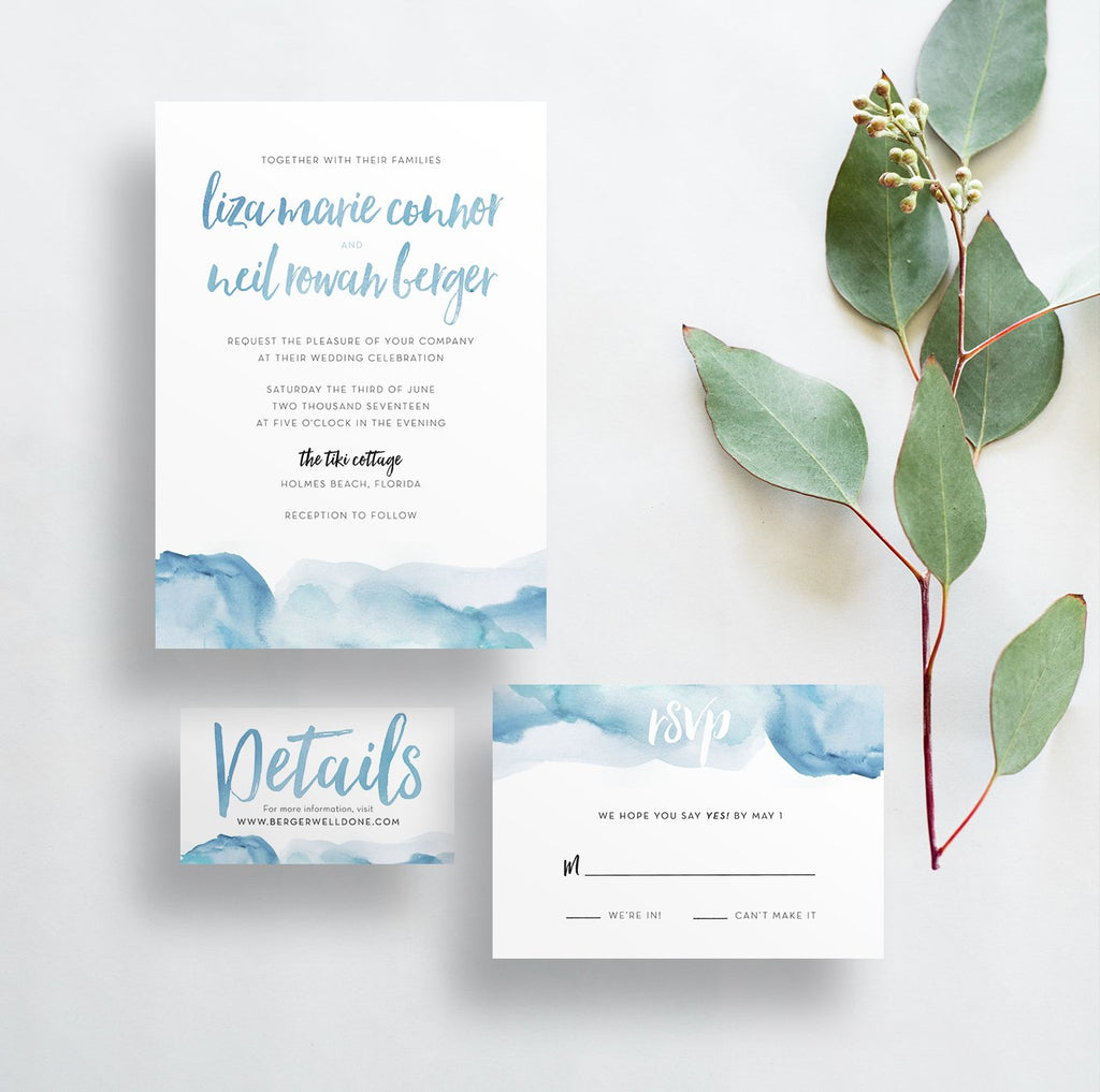 Acrylic wedding invitation — LETTERING BY GRG