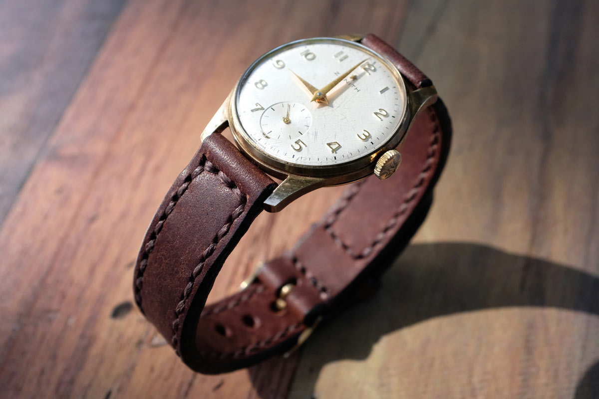 Handmade Leather Watch Strap Hide & Home