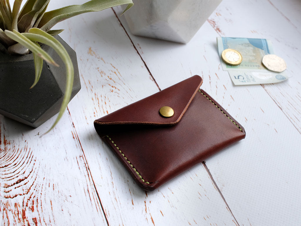 Leather Wallet 4.2 with Button Gray - Buy in The Online Store Leathery