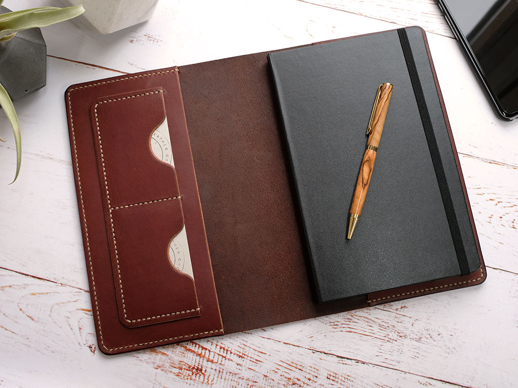 Italian Leather Notebook Cover A5 - Brown – Hide & Home