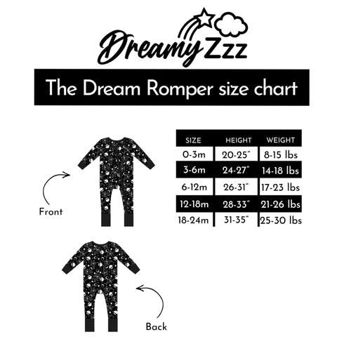 Dream Big Little Co Romper Size Chart