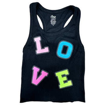 FBZ Neon LOVE Black Tank