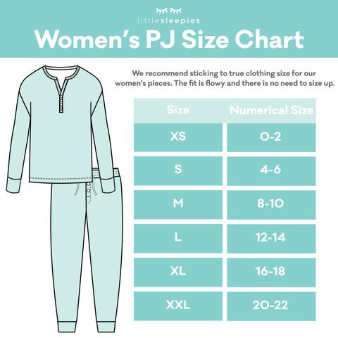 Little Sleepies Women's PJ Size Chart