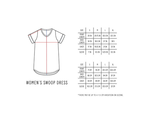 Little Bipsy Swoop Dress Size Guide