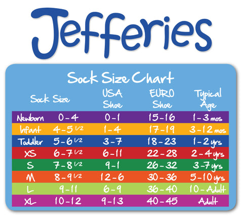 Jefferies Socks Size Chart