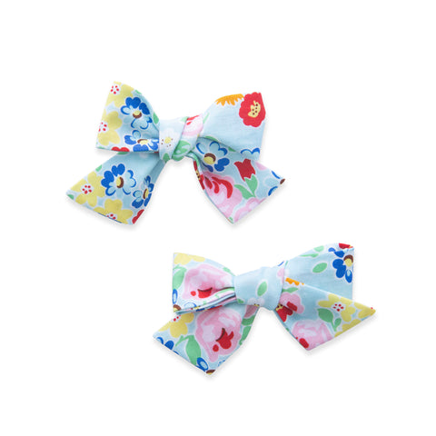 aqua boy shorts tiny bows