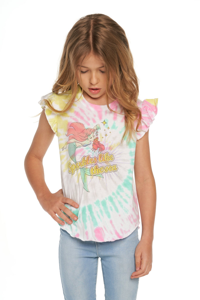 Chaser Little Mermaid Sparkle Like the Sea Ruffle Tee – Basically Bows ...