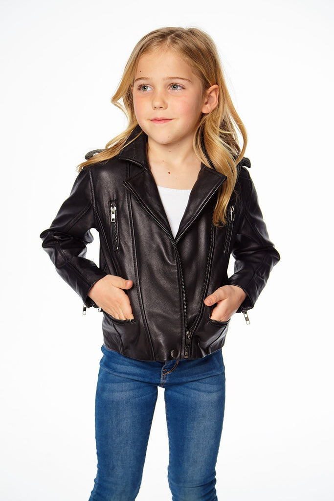 Chaser Kids Matte Vegan Leather Moto Jacket w/Zippers – Basically Bows ...