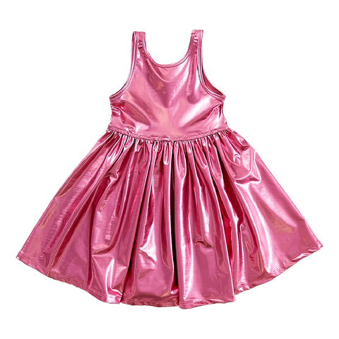 Pink Chicken Liza Lame Dress - Rose – Basically Bows & Bowties
