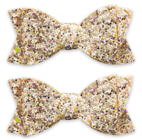 Baby Bling Gold Confetti Glitter Clip Set – Basically Bows & Bowties