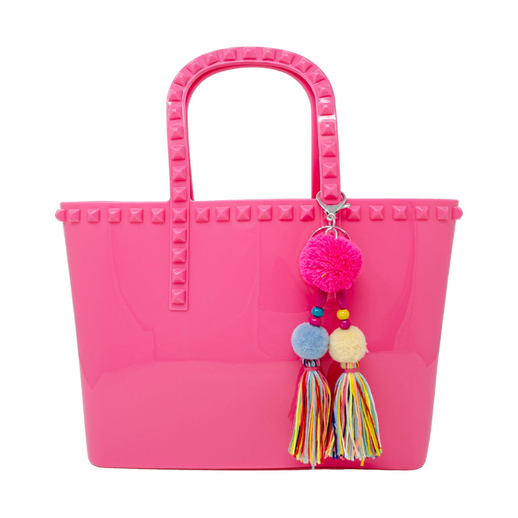 Zomi Gems Large Jelly Tote Bag w/Tassel - Hot Pink – Basically Bows &  Bowties